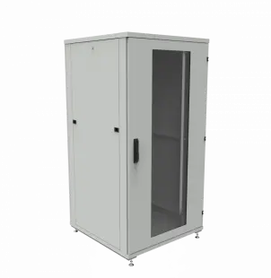 Шкаф телекоммуникационный напольный ШТК-1М 33U (800 х 800 х 1560 мм), дверь стекло, стенка 