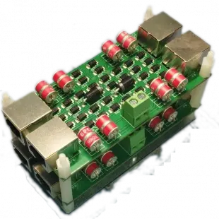 Грозозащита PIKLINE УЗИП-SP-4G-PoE-DIN (4порта, 1000 Мбит/с, PoE, Крепление на монтажную панель) 