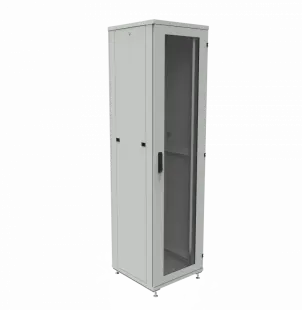 Шкаф телекоммуникационный напольный ШТК-1М 47U (600 х 600 х 2182 мм), дверь стекло, стенка 