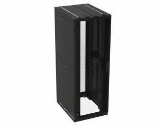 Шкаф телекоммуникационный напольный ШТК-ЦОД 48U (800 х 1200 х 2200 мм), дверь перфорация, дверь перфорированная двустворчатая, RAL9005 МУАР  