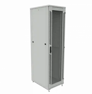 Шкаф телекоммуникационный напольный ШТК-1М 47U (600 х 800 х 2182 мм), дверь перфорация, дверь перфорация 