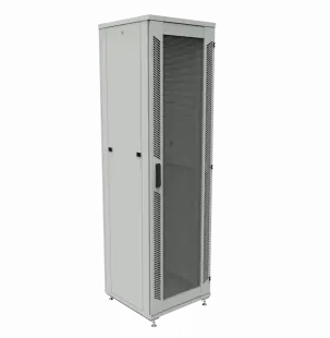 Шкаф телекоммуникационный напольный ШТК-1М 45U (600 х 600 х 2093 мм), дверь перфорация, дверь перфорация 