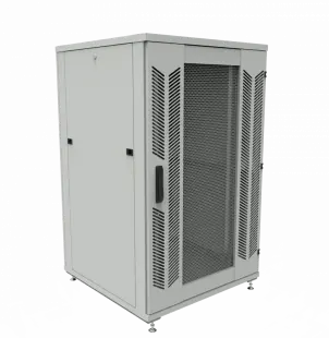 Шкаф телекоммуникационный напольный ШТК-1М 27U (800 х 800 х 1293 мм), дверь перфорация, дверь перфорация 