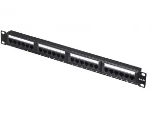 Патч-панель UTP, 19", 24 порта RJ45, cat.5е, 1U, 110 Type, "L" 