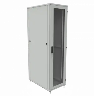 Шкаф телекоммуникационный напольный ШТК-1М 47U (600 х 800 х 2182 мм), дверь стекло, стенка 