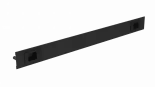 Заглушка 19"-1U безынструментальная, RAL9005 МУАР 