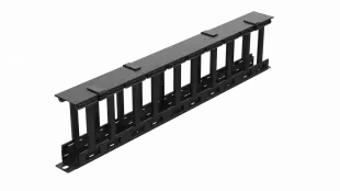 Органайзер пальчиковый с крышкой 19", 3U, гл. 105 мм, RAL9005 МУАР 