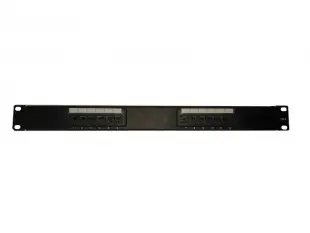 Патч-панель UTP, 19", 12 портов RJ45, cat.6, 1U, 110 Type, черная "L" 