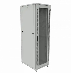 Шкаф телекоммуникационный напольный ШТК-1М 42U (600 х 800 х 1960 мм), дверь перфорация, дверь перфорация 