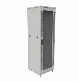 Шкаф телекоммуникационный напольный ШТК-1М 42U (600 х 600 х 1960 мм), дверь перфорация, дверь перфорация 