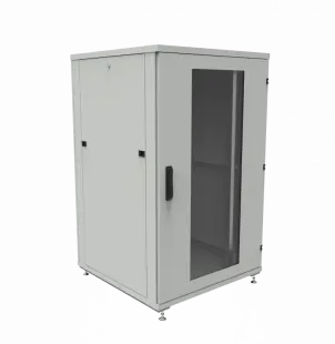 Шкаф телекоммуникационный напольный ШТК-1М 27U (800 х 800 х 1293 мм), дверь стекло, стенка 