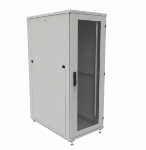 Шкаф телекоммуникационный напольный ШТК-1М 33U (600 х 800 х 1560 мм), дверь стекло, стенка 