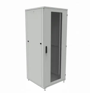 Шкаф телекоммуникационный напольный ШТК-1М 42U (800 х 800 х 1960 мм), дверь стекло, стенка 