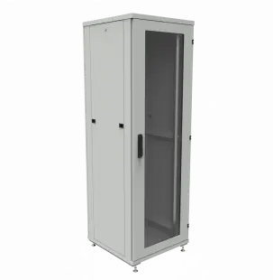 Шкаф телекоммуникационный напольный ШТК-1М 38U (600 х 600 х 1782 мм), дверь стекло, дверь металл 