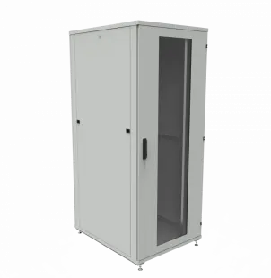Шкаф телекоммуникационный напольный ШТК-1М 42U (800 х 1000 х 1960 мм), дверь стекло, стенка 