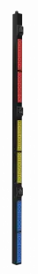Блок розеток вертикальный, 3х-фазный, , 32А, (вх.: каб. с IEC 60309, 3м, вых.: 48xC13, с фиксацией), , с автоматическим выключателем, метал. корпус 