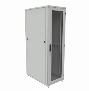 Шкаф телекоммуникационный напольный ШТК-1М 42U (600 х 1000 х 1960 мм), дверь стекло, стенка 