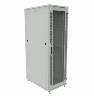 Шкаф телекоммуникационный напольный ШТК-1М 42U (600 х 1000 х 1960 мм), дверь перфорация, дверь перфорация 