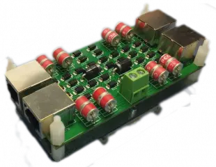 Грозозащита PIKLINE УЗИП-SP-2G-PoE-DIN (2порта, 1000 Мбит/с, PoE, DIN крепление) 